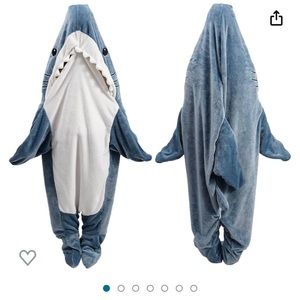 Amazon shark jumpsuit. Adult large (runs small). Blue and white. Super soft. New